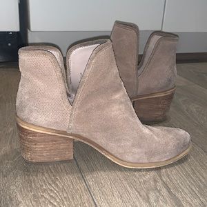 Suede booties by hinge
